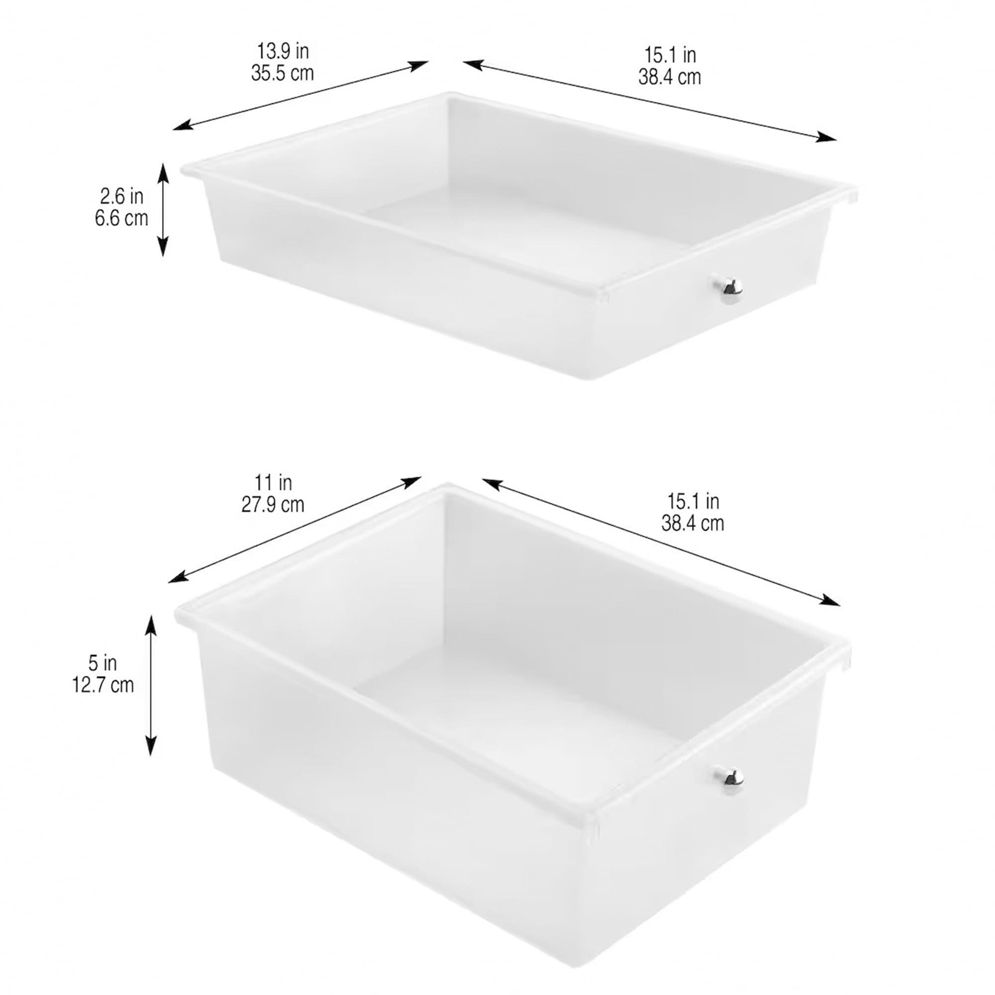 Simply Tidy Essex Home or Office Rolling Cart with Storage Drawers, White