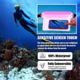 thumbnail image 3 of Bolsa impermeable de 2 piezas con correa para la cintura, accesorios de playa para mantener su teléfono y objetos de valor seguros y secos, perfecto para paseos en bote, snorkel, kayak, playa, piscina, parque acuático (amarillo, rosa) Rojo Verde, 3 of 5