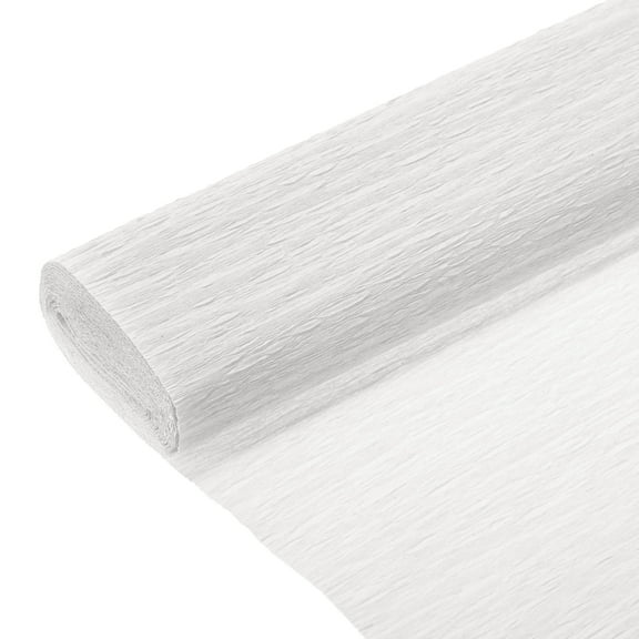Uxcell 6Pcs Crepe Paper Roll 8.2ft Long 9.84 Inch Wide for Wedding Ceremony Various Large Festivals Decoration, White