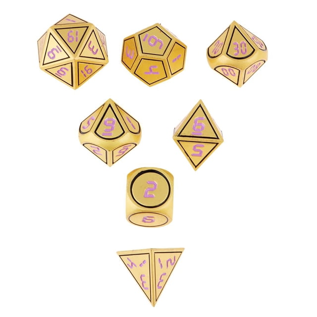 Juego de Dados Zulema Poliédricos de aleación de Zinc 7x