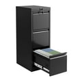 thumbnail image 2 of BeesClover 3-Drawer Metal File Cabinet with Lock, Heavy Duty Filing Cabinet for Letter/Legal/A4/F4 Documents – Vertical Storage Organizer for Home Office, 2 of 9