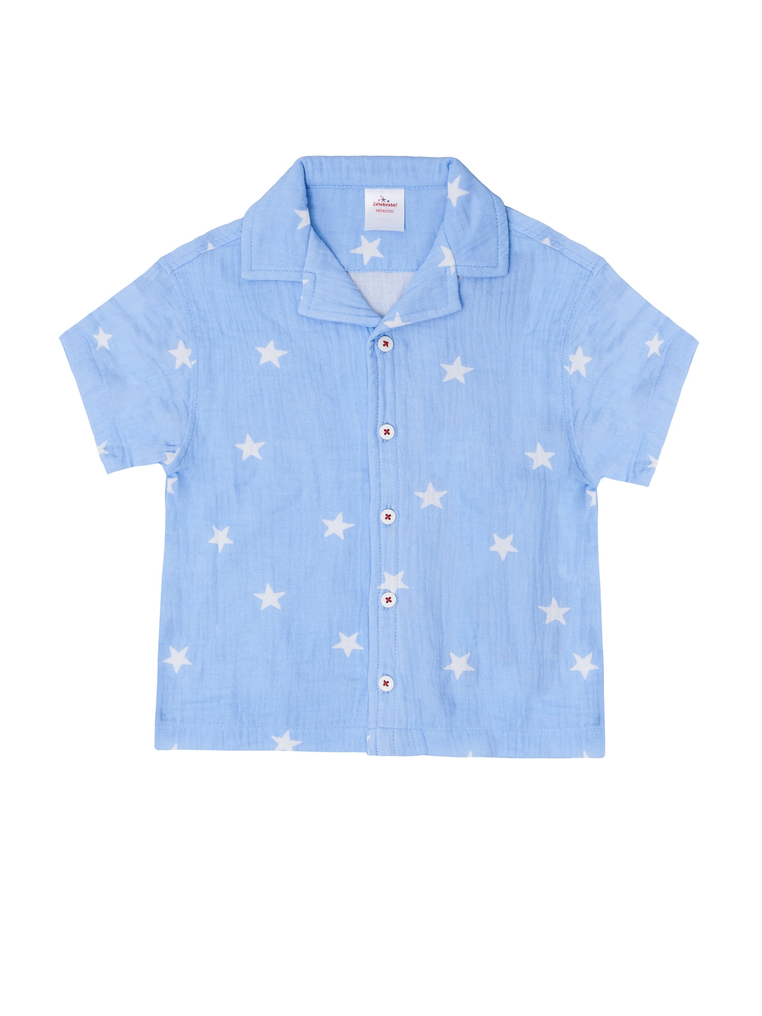 Way to Celebrate Toddler Boy Patriotic Americana Americana Shirt and Short Set, Sizes 12M-5T