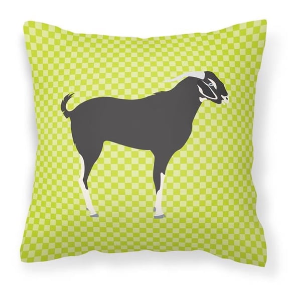 Carolines Treasures BB7710PW1818 Black Bengal Goat Green Fabric Decorative Pillow, 18 x 18 in.