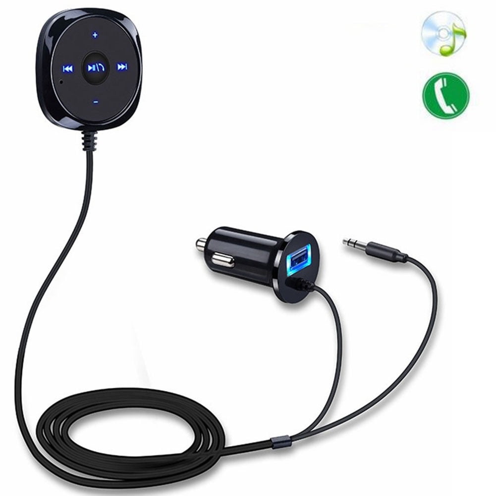 Cheers Wireless Bluetooth Car 3.5mm AUX Audio Adapter Music Receiver Car Charger Walmart