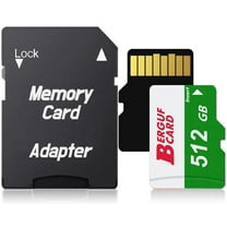 BERGUF 512GB High Speed Flash Memory Card with Adapter, Compatible for Smartphones, Tablets, Cameras and More