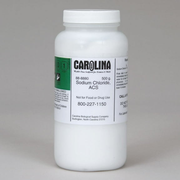 Sodium Chloride, Crystal, Acs Grade, 500 G