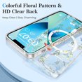 thumbnail image 2 of Shiqi-pour Étui iPhone 15 Plus Compatible avec MagSafe Étui Magnétique Forte Transparente Florale pour Femmes Filles Étui Rigide Mince Protectrice pour iPhone 15 Plus 6.7 Pouces(Clair/marguerite), 2 of 4