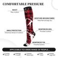 thumbnail image 3 of Lsque Christmas Buffalo Plaid Pattern Sport Compression Socks for Men & Women 15-20 mmHg Knee High Nurse Pregnant Running Medical and Travel Athletic, 3 of 6