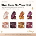 thumbnail image 5 of modelones Gel Nail Polish Set, 6 Colors Nude Brown Gel Polish Glitter Burgundy Shiny Champagne Gold Magnetic Cat Eye Effect Sparkle Stunning Home Nail Art Kit Gift for Girl Women, 5 of 9