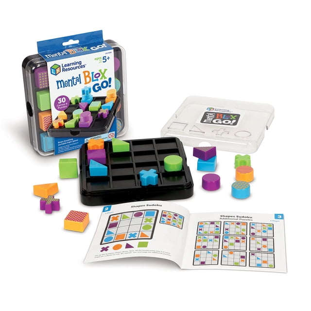 Recursos de aprendizaje Mental Blox Go! Learning Resources STEM 30 Solución de problemas portátiles y juego