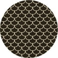 thumbnail image 1 of Ahgly Company Indoor Round Patterned Wood Brown Area Rugs, 3' Round, 1 of 6