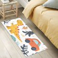 thumbnail image 4 of Dinosaurs Birds Leaves Cars Bathroom Rug Non Slip Bathroom Mats Entry Door Soft Carpets for Kitchen Bedroom Living Room 39x20 inch, 4 of 7