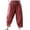 Wine-03, variant on REALiKUN Womens Summer Linen Harem Capri Pants Lounge Cotton Gauzy Capris Elastic High Waisted Crop Trousers with Pockets