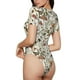 thumbnail image 2 of Fotbe Mushroom Garnish Body de Mujer con Cuello Redondo y Mangas Cortas, Sin Mangas Ajustado, Suave, Cómodo y Básico-Large, 2 of 7