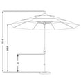 thumbnail image 5 of California Umbrella GSCU118 Double Vented Octagonal Market Umbrella with Crank Lift, 5 of 5