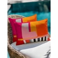 thumbnail image 4 of Waterproof Outdoor Throw Pillows with Inserts 12"x20", Pink Orange Soft Decorative Pillowcases for Couch Bedroom, Geometric Modern Abstract Oil Painting Pillow Covers for Sofa Living Room, 4 of 8