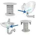 thumbnail image 3 of TubShroom and SinkShroom Drain Protectors Hair Catchers for Bathtubs and Sinks, Gray, 3 of 8