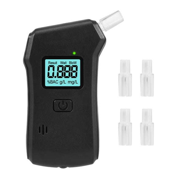Tcwhniev Professional Portable Alcohol Tester High Precision Digital Display Breath Alcohol Meter with LED Flashlight 2 Mode for Personal Use