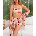 thumbnail image 2 of Richie House Women Floral Cami Shorts Set 3P Nightwear Sexy Lace Lingerie Sleep S-XL RHW2913-A-M, 2 of 6