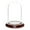 Dark Mahogany Veneer Base, variant on Plymor 3" x 5" Glass Display Dome Cloche (Oak Wood Base)