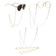 thumbnail image 1 of 2 Piezas Mujeres Hombres Gafas Gafas de terre Cadena Cuerda Gafas Correa Cuello Cordón Retenedor Yinane Cordón de gafas de metal, 1 of 6