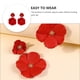 thumbnail image 5 of 1 par de hermosos pendientes decorativos con forma de flor, joyería de moda, 5 of 6