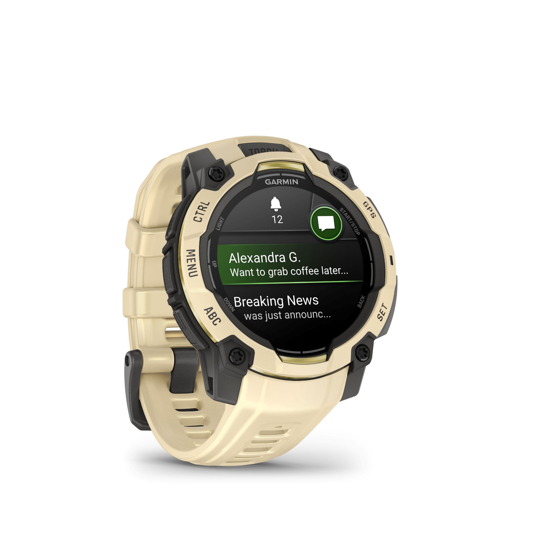 Garmin Instinct 3 – 45 mm, AMOLED Display, Rugged Outdoor GPS Smartwatch, Built-In Flashlight, Alpine Rush Collection Limited Edition Color, Citrine with Citrine Band