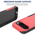 thumbnail image 3 of for Google Pixel 9 / 9 Pro Case,Heavy Duty Drop Protection Edge Raised Rugged Shockproof/Drop Proof/Dust Proof Military Protective Tough Durable Cell Phone Cover for Men Women,Red, 3 of 5