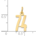 thumbnail image 4 of Finest Gold 14K Small Elongated Number 74 Charm, 4 of 4