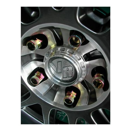 MUTEKI SR48 Series Black 12mm x 1.5" Thread Size Open End Lug Nut with Key (Set 20)