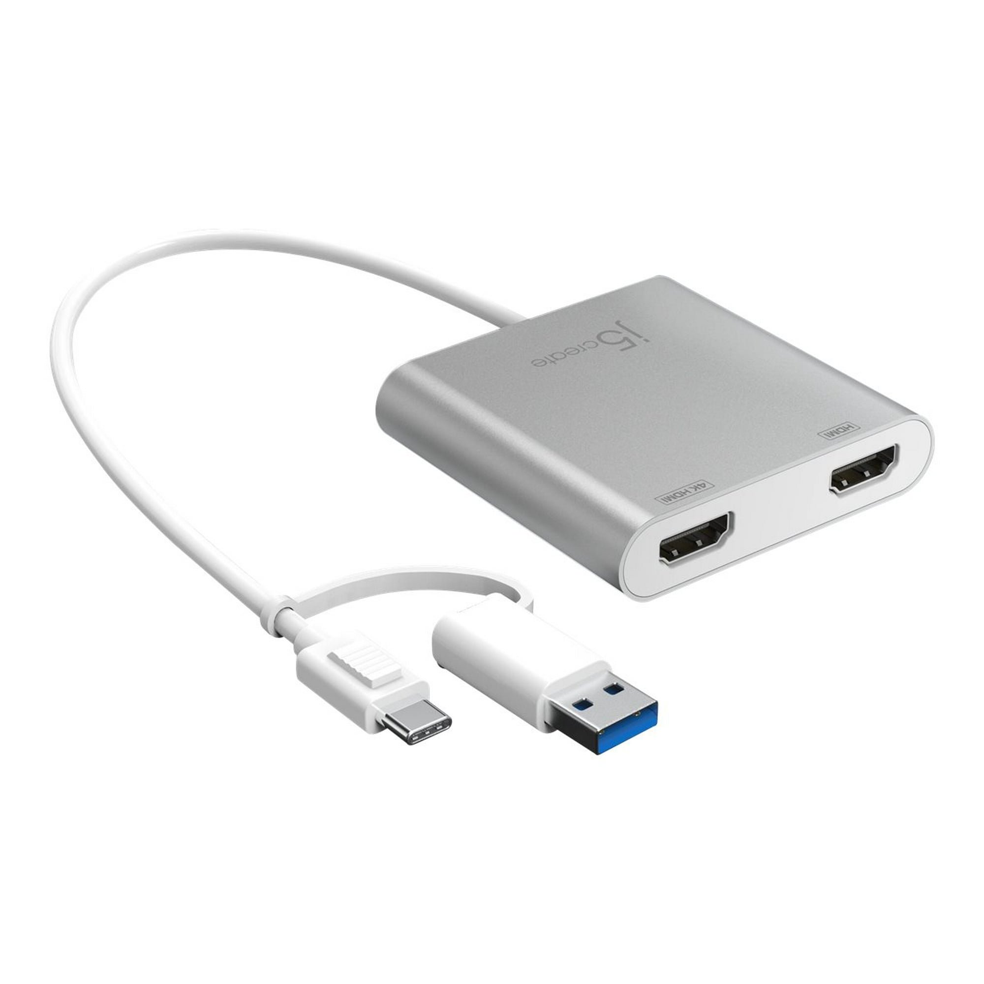 j5create, USB-C to Dual HDMI Multi-Monitor Adapter, JCA365