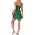 thumbnail image 3 of INSPIRE CHIC Womens Satin Nightgown Lace Trim Sleep Dress Silky See Through Chemise V Neck Lingure S Green, 3 of 6