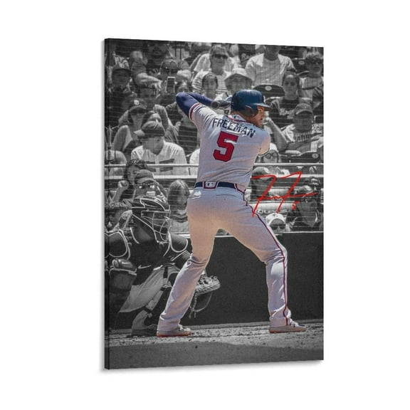 Freddie Freeman American Baseball Players Sports Celebrity Canvas Wall Art Posters For Room Aesthetic And Decor 38 Poster For Bedroom Bathroom Living Room Office Kitchen Decor