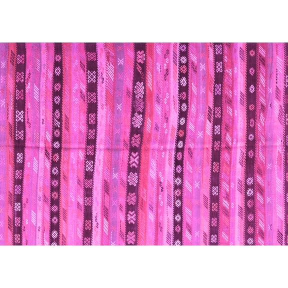 Ahgly Company Indoor Rectangle Southwestern Pink Country Area Rugs, 7' x 9'