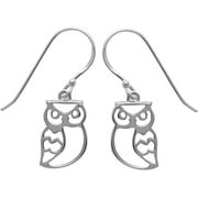 Boma Jewelry Sterling Silver Open Owl Dangle Earrings
