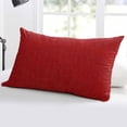 thumbnail image 5 of Red Burlap Texture Throw Pillow Cover 12 x 20 Inch Decorative Pillow Cover Farmhouse Vintage Red Lumbar Pillowcase Seasonal Rectangle Cushion Case for Couch Sofa Bed Living Room, 5 of 7