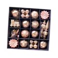 thumbnail image 1 of 60 piezas de adornos colgantes de Navidad, bolas de Navidad, decoraciones para árboles de Navidad, bolsas de regalo de Navidad para aniversario, Champán dorado rosa, 1 of 8