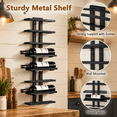 3-set 8 Tier Wall Mount Wine Rack (24 Tiers) Racks For Bottles Display ...