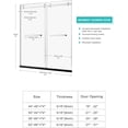 thumbnail image 2 of 60'' W x 74'' H Framed Shower Door with Bypass and Single Sliding Options, 5/16" (8mm) Clear Tempered Glass, hardware in Chrome, 2 of 6