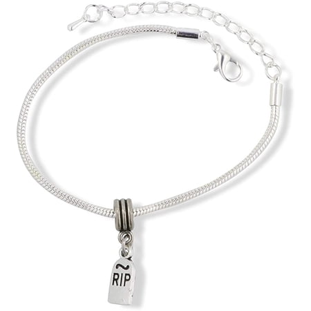 RIP Snake Chain Charm Bracelet