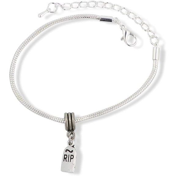 RIP Snake Chain Charm Bracelet
