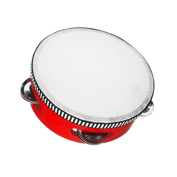 Tambourine Children Musical Educational Toy Hand Held Drum for Adults Family 6inch