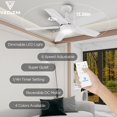 thumbnail image 3 of Ventilador de techo Vagizm 107 cm con luz y control remoto, 3 of 7