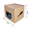 thumbnail image 3 of Cardboard Cat House With Scratching Board, Pet Cat Condo & Scratcher, Indoor Cat Furniture For Play & Rest, Cat Activity Center With Entrance Hole, 3 of 6