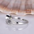 thumbnail image 5 of HeartsAndYou 0.5ct Natural Green Peridot Bridal Bezel Set Birthday Ring 14k SOLID White Gold, 5 of 9