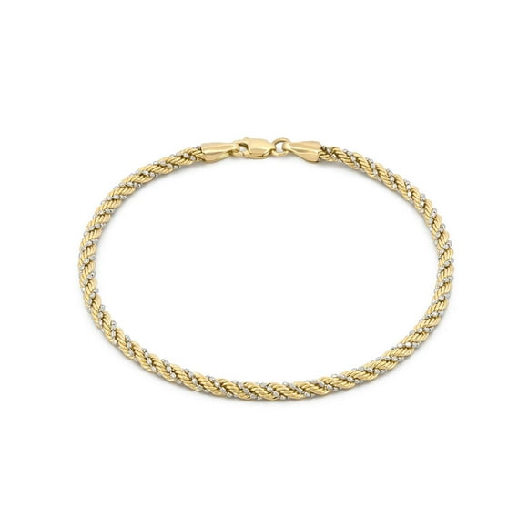 Pulso Torzal Casa del Anillo 2 OROS SÓLIDO 14K amarillo 18.5 cm 2.0 mm unisex