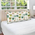 thumbnail image 4 of Cute Frog Head and Rainbow Plush Pillow Cases Standard Size Ultra Soft Warm Pillowcases with Zipper 20"x26", 4 of 9