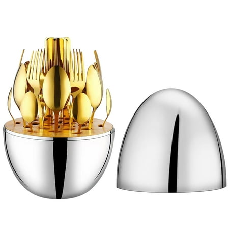 

Yedhsi Flatware Sets 24 Piece Golden Set Knife Fork Spoon Stainless Steel Western Tableware Mood Tableware Storage Business Gift Set