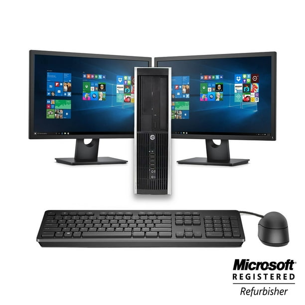 Hp Desktop Computer 8000 Dual 19 Monitor Package 4gb Ram 250gb