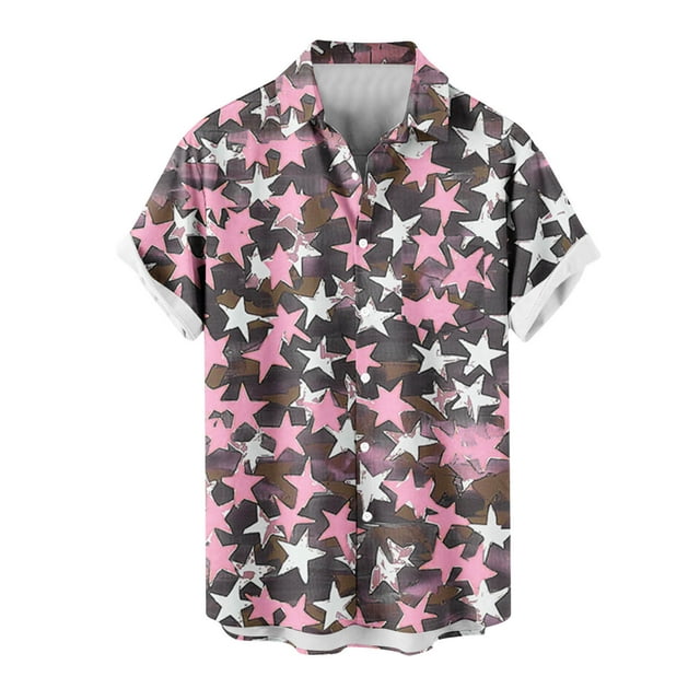 Weiqiqre Chemise Hawaïenne pour Hommes Graphique 3D Boutonnée Manches Courtes Tropicale Vacances Plage Aloha